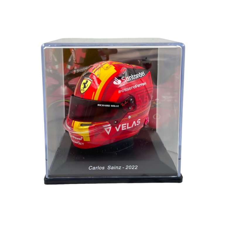 Mini Helmet Spark 1/5 Scuderia Ferrari Spanish Gp 2022 Carlos Sainz #55
