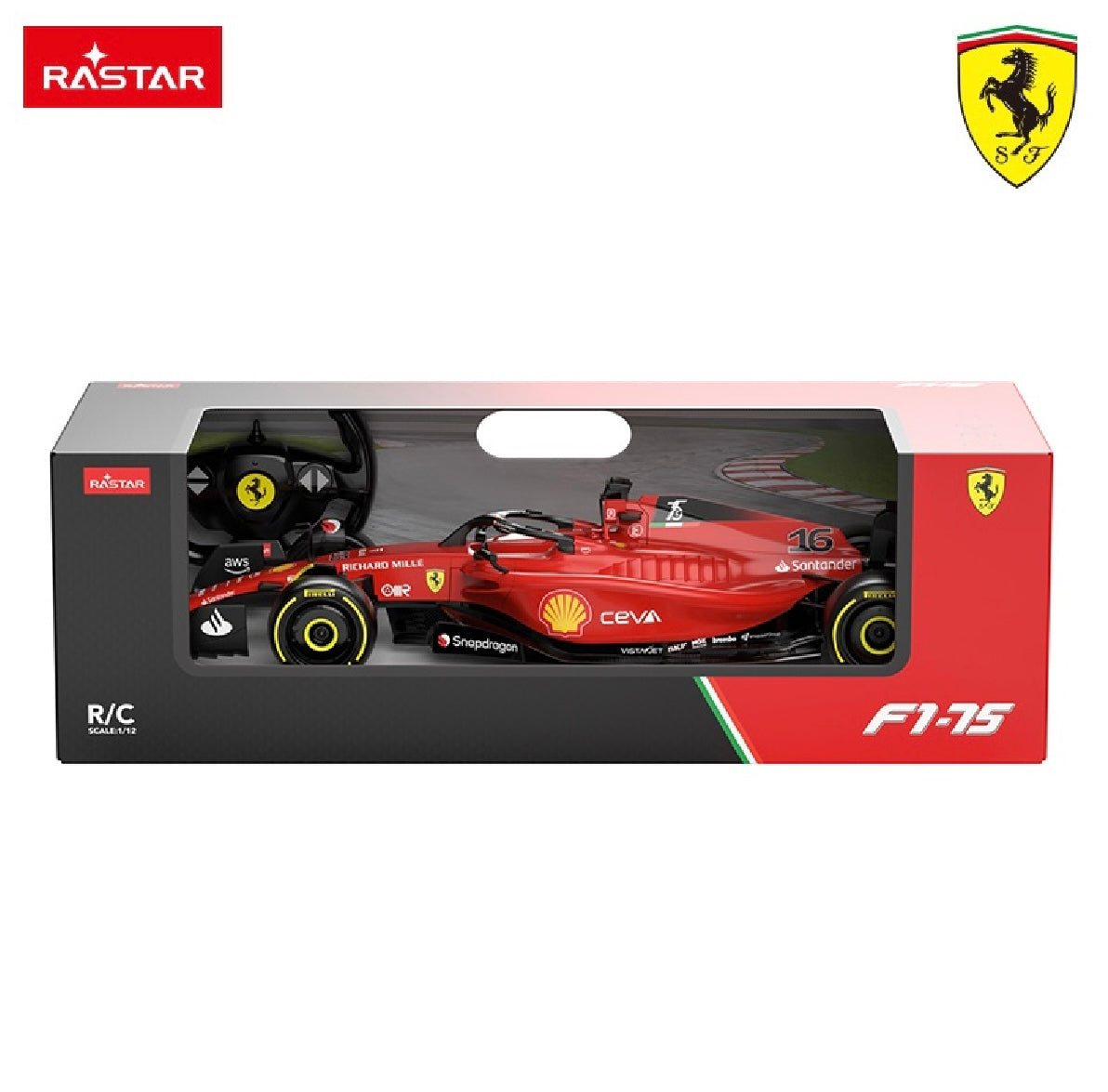 RASTAR Ferrari F1-75 Formula 1 RC Race Car (1:12)