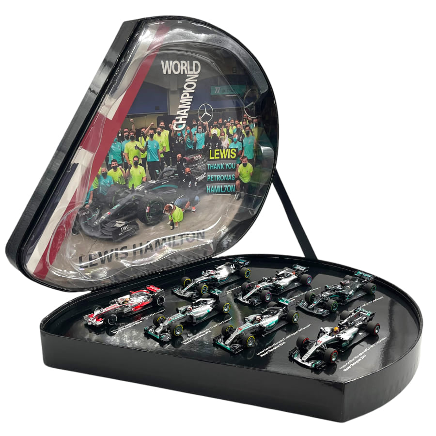 Set F1 Models Minichamps 1/43 Mercedes GP McLaren MP4/23 Lewis Hamilton #44 World Champion x7 Limited Edition