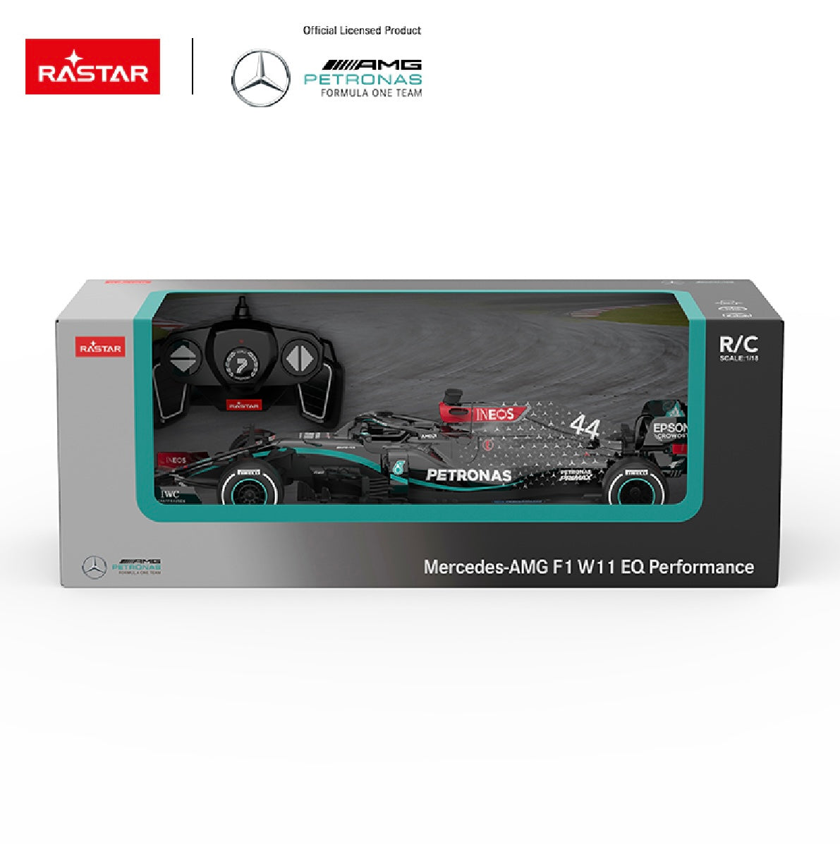 F1 Rc Racing RASTAR F1 Mercedes-AMG F1 W11 EQ Performance Formula 1 RC Race Car (1 ...