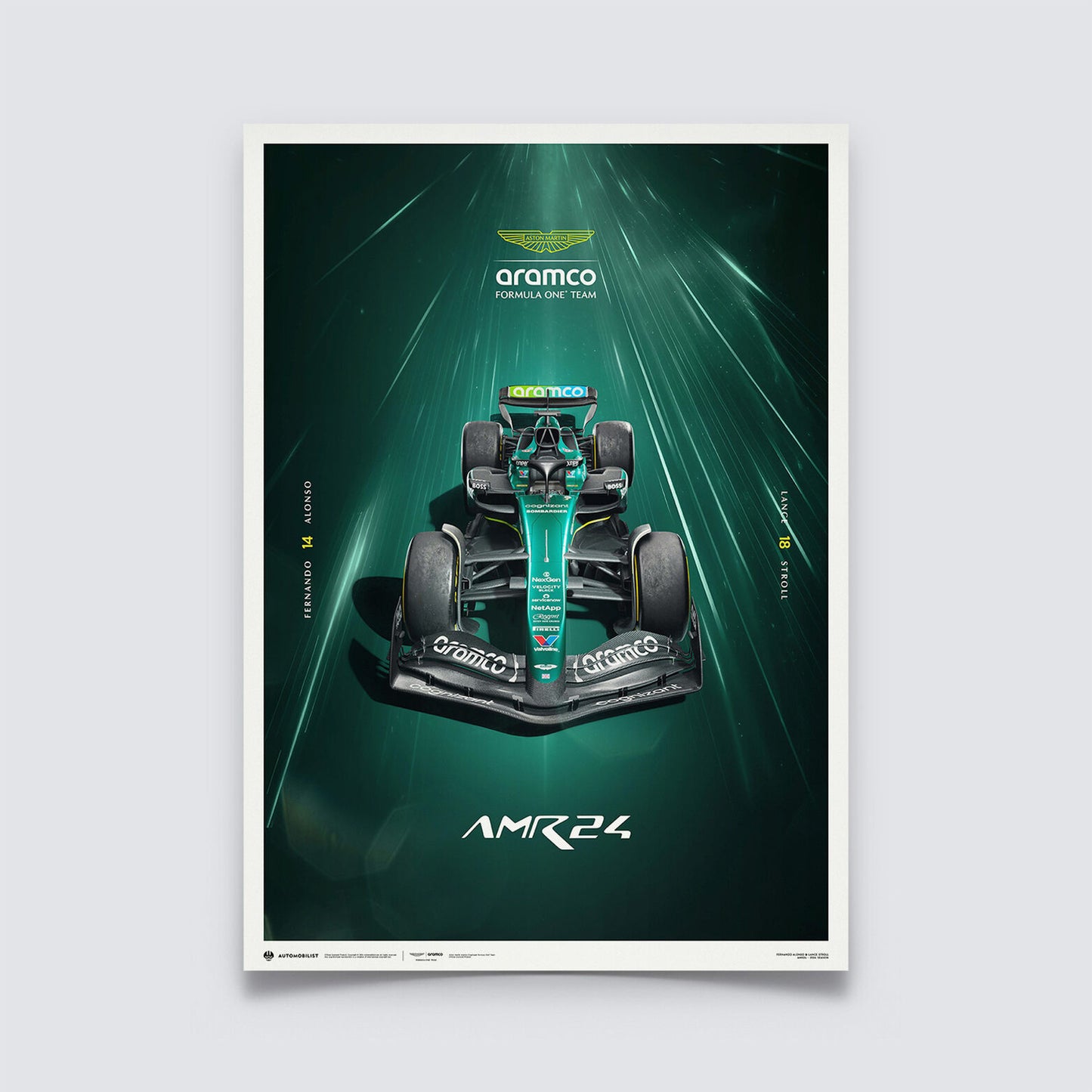 [ Pre-Order ] Aston Martin F1 AMR24 Hyper-Focus Poster