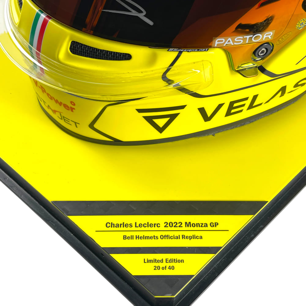 [ Pre-Order ] Official Ferrari Bell Racing 1/1 Charles Leclerc signed #16 Monza Gp 2022 ltd. 40 pcs