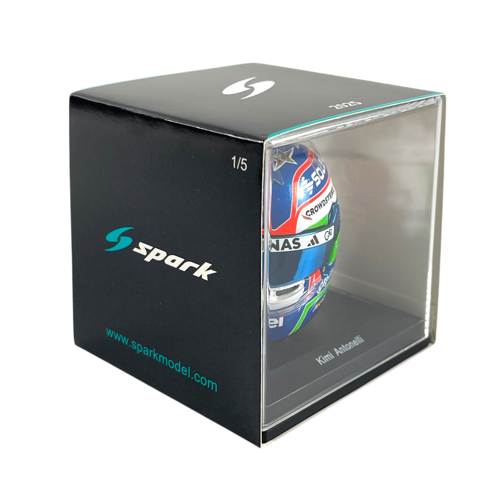 Mini Helmet Spark 1/5 Mercedes Kimi Antonelli Imola GP 2025