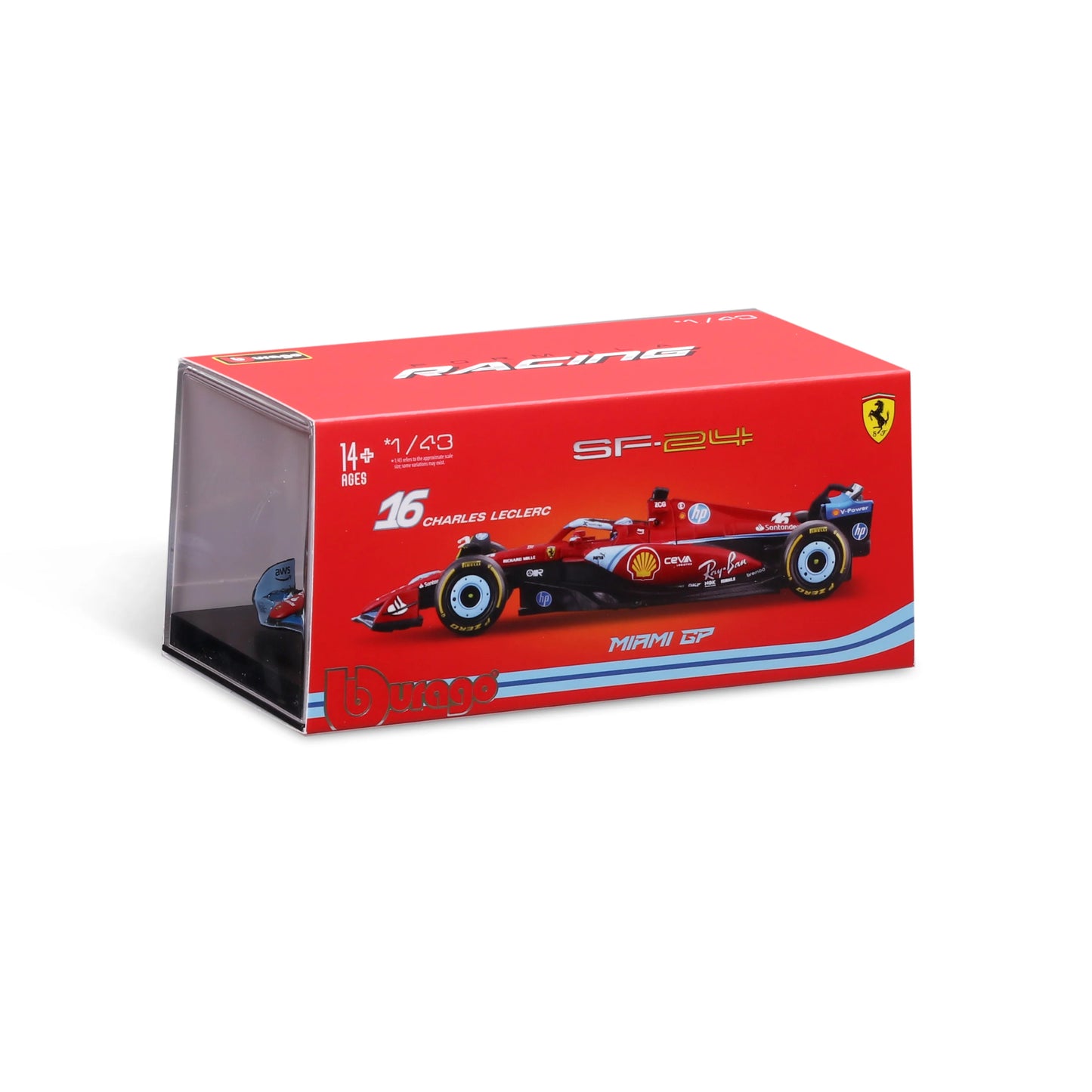 Bburago 1:43 Scuderia Ferrari SF24 Charles Leclerc Miami GP
