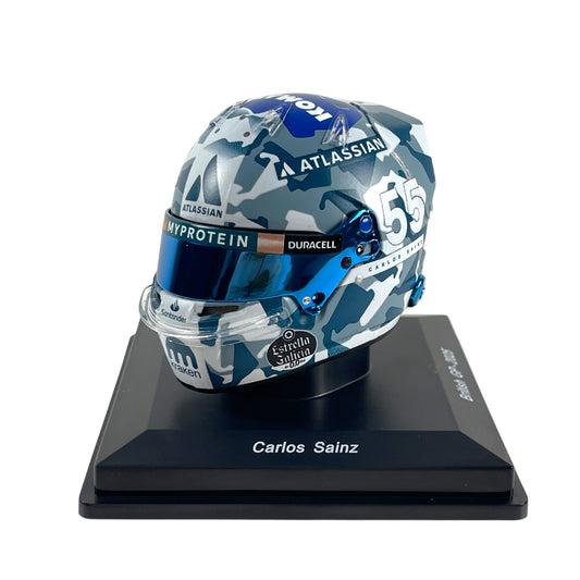 Mini Helmet Spark 1/5 Williams F1 C. Sainz British Grand Prix 2025