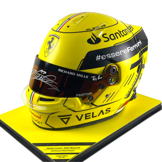 [ Pre-Order ] Official Ferrari Bell Racing 1/1 Charles Leclerc signed #16 Monza Gp 2022 ltd. 40 pcs