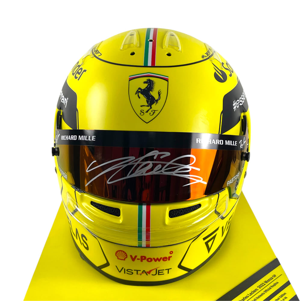 [ Pre-Order ] Official Ferrari Bell Racing 1/1 Charles Leclerc signed #16 Monza Gp 2022 ltd. 40 pcs