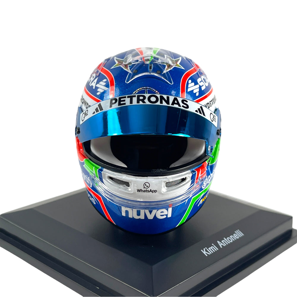 Mini Helmet Spark 1/5 Mercedes Kimi Antonelli Imola GP 2025
