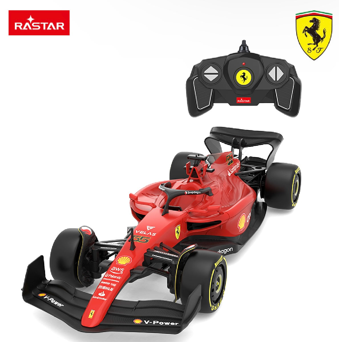 RASTAR Ferrari F1-75 Formula 1 RC Race Car (1:18)