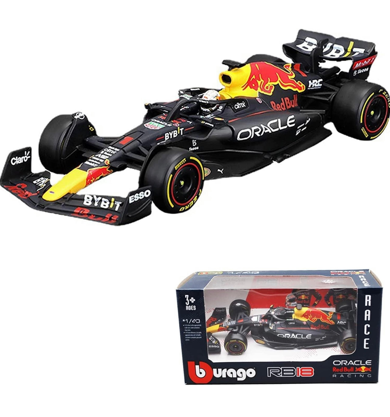 Bburago 1:43 比例 Red Bull RB18